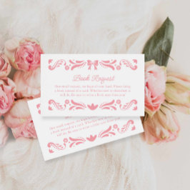 Tarjeta De Recepción Libros de Papel Rosado en Picado para bebé