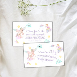 Tarjeta De Recepción Libros De Pastel Princess Unicorn Para Baby Shower