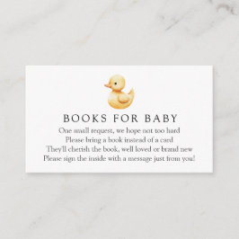 Tarjeta De Recepción Libros de pato amarillo para la solicitud del bebé