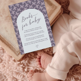 Tarjeta De Recepción Libros de patrones de mariposa morada para bebé