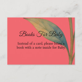 Tarjeta De Recepción Libros de Peonía en Flor para Bebé