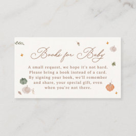 Tarjeta De Recepción Libros de Pequeña Calabaza Caprichosa de Otoño par