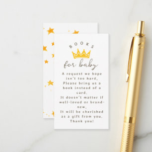 Tarjeta De Recepción Libros de pequeña princesa para baby shower