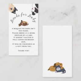 Tarjeta De Recepción Libros de perros de acuarela lindos para baby show