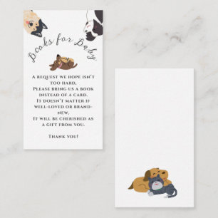 Tarjeta De Recepción Libros de perros de acuarela lindos para baby show