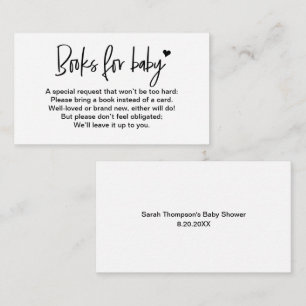Tarjeta De Recepción Libros de personalizable para bebés Solicitud de l