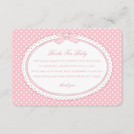 Tarjeta De Recepción Libros de Pink Gingham Coquette para Bebé