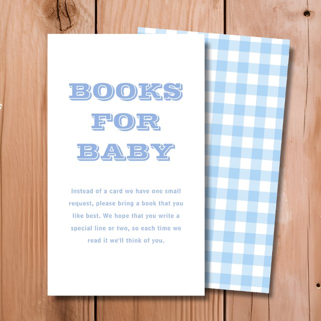 Tarjeta De Recepción Libros de plástico azul para bebé | Baby Shower (Subido por el creador)