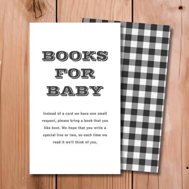 Tarjeta De Recepción Libros de plástico negro para bebé | Baby Shower (Subido por el creador)