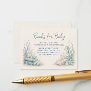 Tarjeta De Recepción Libros de regalo de baby shower Under the Sea Tarj