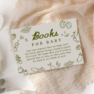 Tarjeta De Recepción Libros de regalo de bebé cultivados localmente par