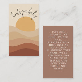 Tarjeta De Recepción Libros de regalo para baby shower Boho Chic Desier