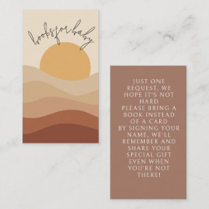 Tarjeta De Recepción Libros de regalo para baby shower Boho Chic Desier