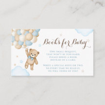 Libros de regalo para baby shower de oso azul