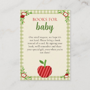 Tarjeta De Recepción Libros de regalo para bebé Apple of Our Eye