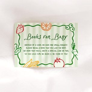 Tarjeta De Recepción Libros de regalo para bebé cultivados localmente