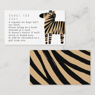 Tarjeta De Recepción Libros de regalo para bebé de shower de bebé beige
