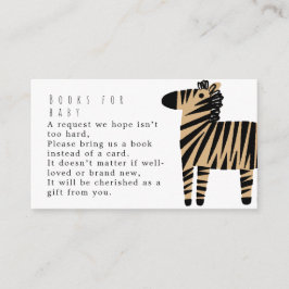 Tarjeta De Recepción Libros de regalo para bebé de shower de bebé beige