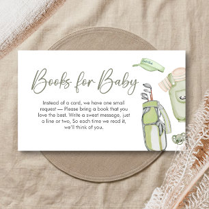 Tarjeta De Recepción Libros de regalo para bebé en Baby Shower de Golf