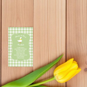 Tarjeta De Recepción Libros de regalo para el baby shower de Little Goo