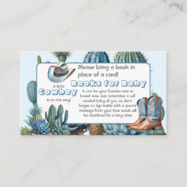 Tarjeta De Recepción Libros de Rodeo de Vaquero Azul Occidental para Ba