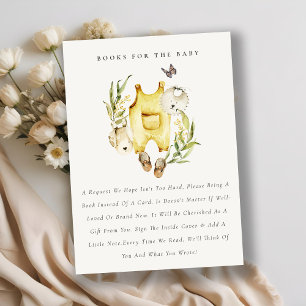 Tarjeta De Recepción Libros De Ropa Amarilla De Leafy Para Baby Shower