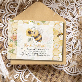 Tarjeta De Recepción Libros de Ropa de Colmena Floral Abeja para Baño d