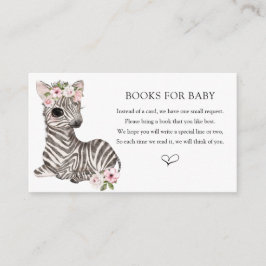 Tarjeta De Recepción Libros De Rosas De Zebra Para Bebés
