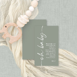 Tarjeta De Recepción Libros de sabios modernos para Oh Baby Shower