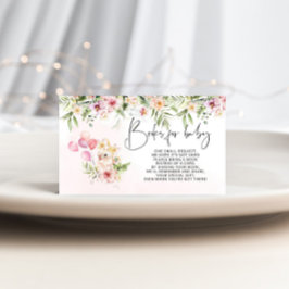 Tarjeta De Recepción Libros de safari chica tropical para bebé