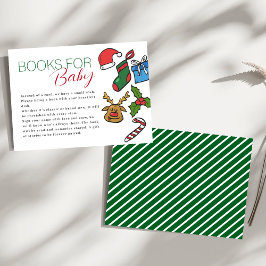 Tarjeta De Recepción Libros de Santa Baby Shower para bebé