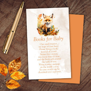 Tarjeta De Recepción Libros de shower para bebé zorro del bosque lindo
