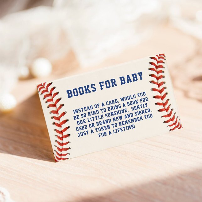 Tarjeta De Recepción Libros de Solicitud de Baloncesto para Baby Shower (Baseball Softball Request Books for Baby Shower Enclosure Card)