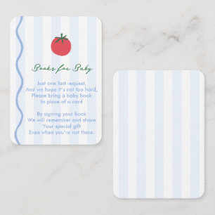 Tarjeta De Recepción Libros de Tomate de Borde Ondulado Para Shower de