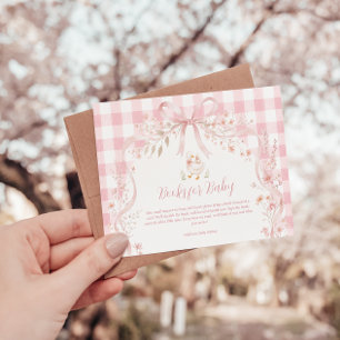 Tarjeta De Recepción Libros de Tonto Ganso Rosa Rubor para Fiesta de Be