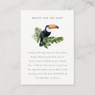 Tarjeta De Recepción Libros de Toucan del Bosque Lluvioso Tropical para