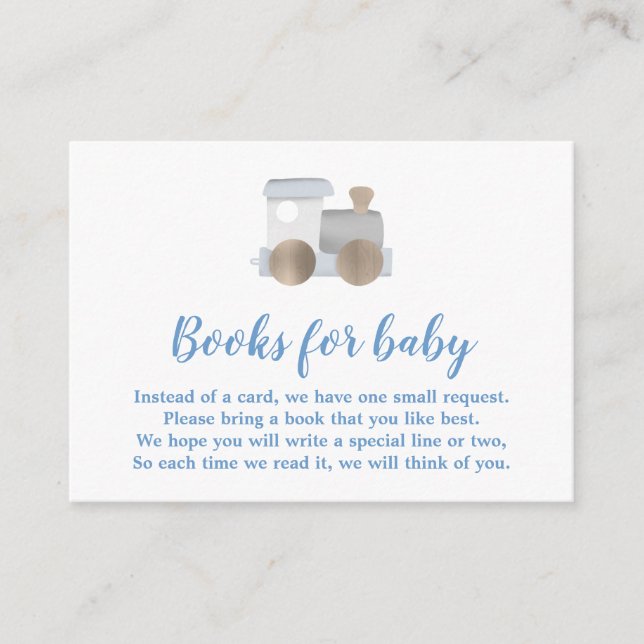 Tarjeta De Recepción Libros de Toy Train para bebés solicitados (Anverso)