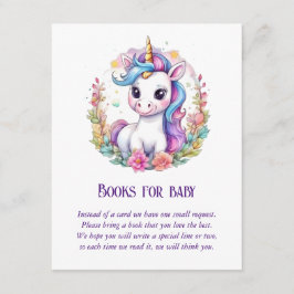 Tarjeta De Recepción Libros de unicornio para bebés