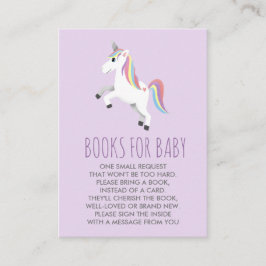 Tarjeta De Recepción Libros de unicornio para bebés