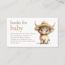 Tarjeta De Recepción Libros de vacas de la región montañosa para Baby S