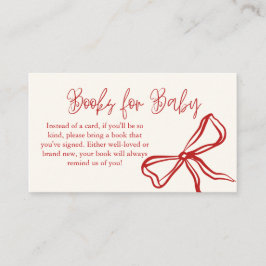 Tarjeta De Recepción Libros de vacas rojas de época para bebé