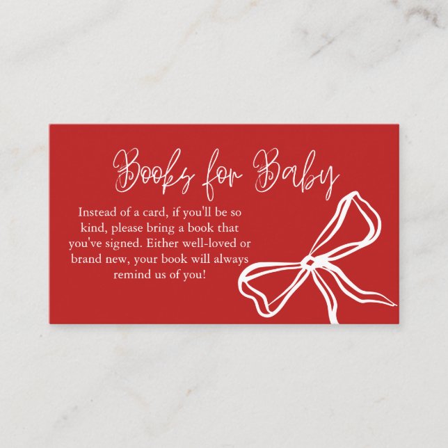 Tarjeta De Recepción Libros de vacas rojas de época para bebé (Anverso)