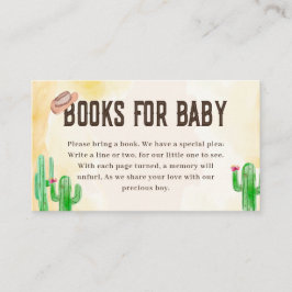 Tarjeta De Recepción Libros De Vaqueros De Color De Agua Occidental Par