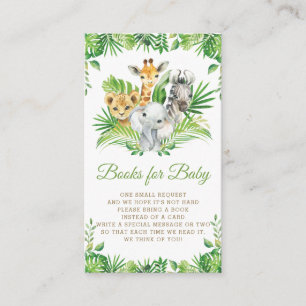 Tarjeta De Recepción Libros de vegetación de Safari Animal Selva para e