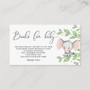 Tarjeta De Recepción Libros de vegetación elefante para bebé