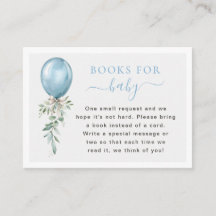 Libros De Verdor De Globos Azules Para Baby Shower