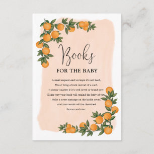 Tarjeta De Recepción Libros de verdor de Naranja de cítricos de verano