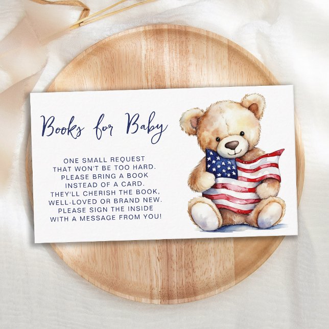 Tarjeta De Recepción Libros del Oso Teddy Patrióticos para el Baby Show (Subido por el creador)