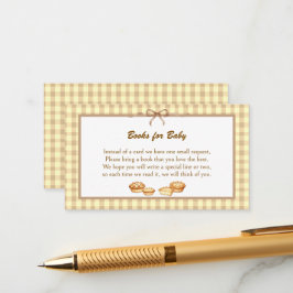 Tarjeta De Recepción Libros del tema Cutie Pie para bebé