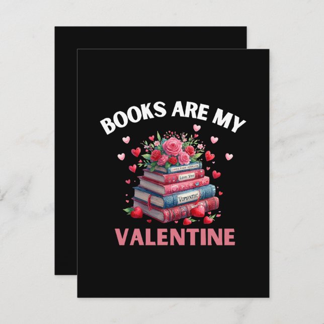 Tarjeta De Recepción Libros divertidos son mi San Valentín (Anverso / Reverso)